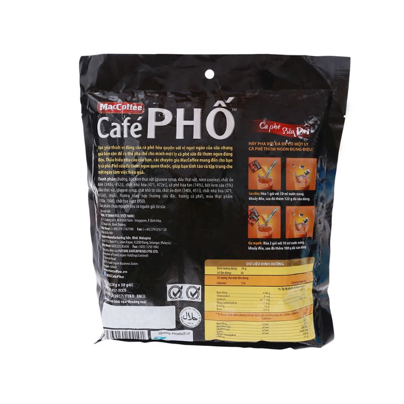 (Date mới) Cafe Phố gói (30 gói x 24g)