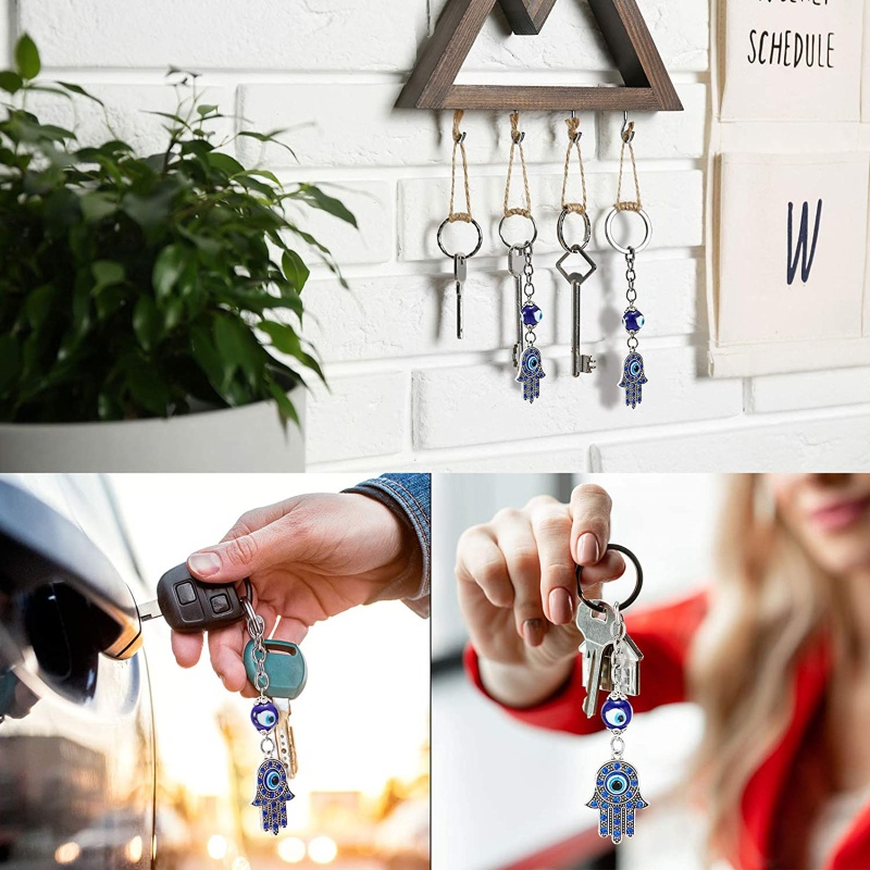 Móc Khóa Hình Mắt Quỷ May Mắn Màu Vàng Bảo Vệ Túi Xách Thời Trang Cho Nam Và Nữ