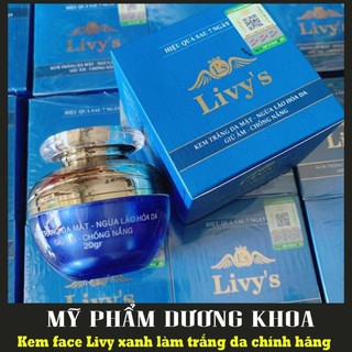 Kem Face Livy's Thái Lan chính hãng màu xanh trắng da - ngừa lão hoá -giữ ẩm- chống nắng CHÍNH HÃNG