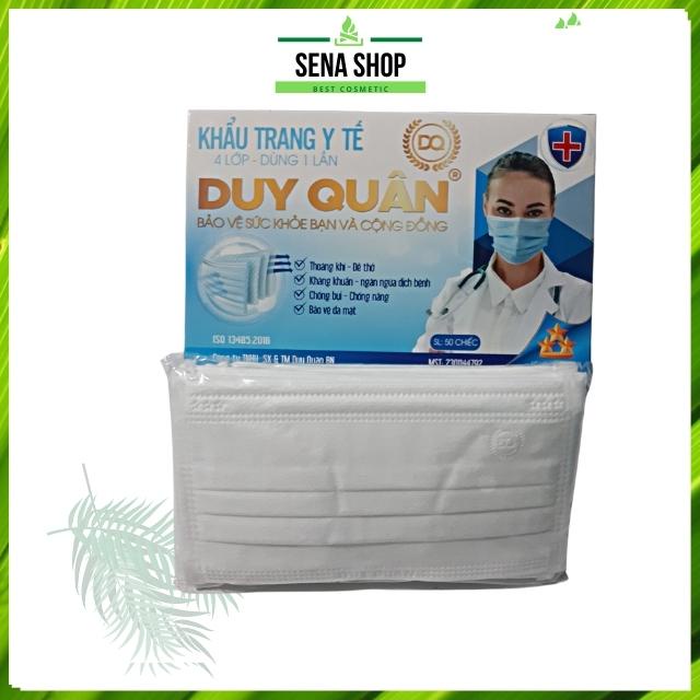 Khẩu Trang Y Tế 4 Lớp Kháng Khuẩn Và Không Kháng Khuẩn Duy Quân Xuân Lai hộp 50 Chiếc