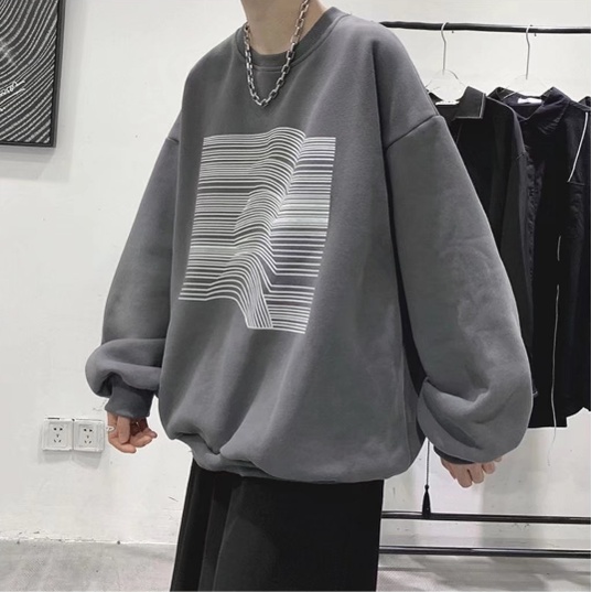 Áo Sweater Cổ Tròn Dáng Rộng Phong Cách Thời Trang Hàn Quốc Cho Nam Giới