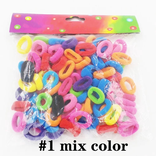 Set 100 dây buộc tóc nhiều màu