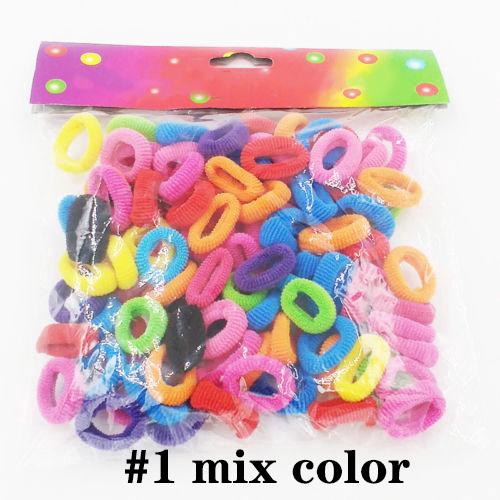 Set 100 dây buộc tóc nhiều màu