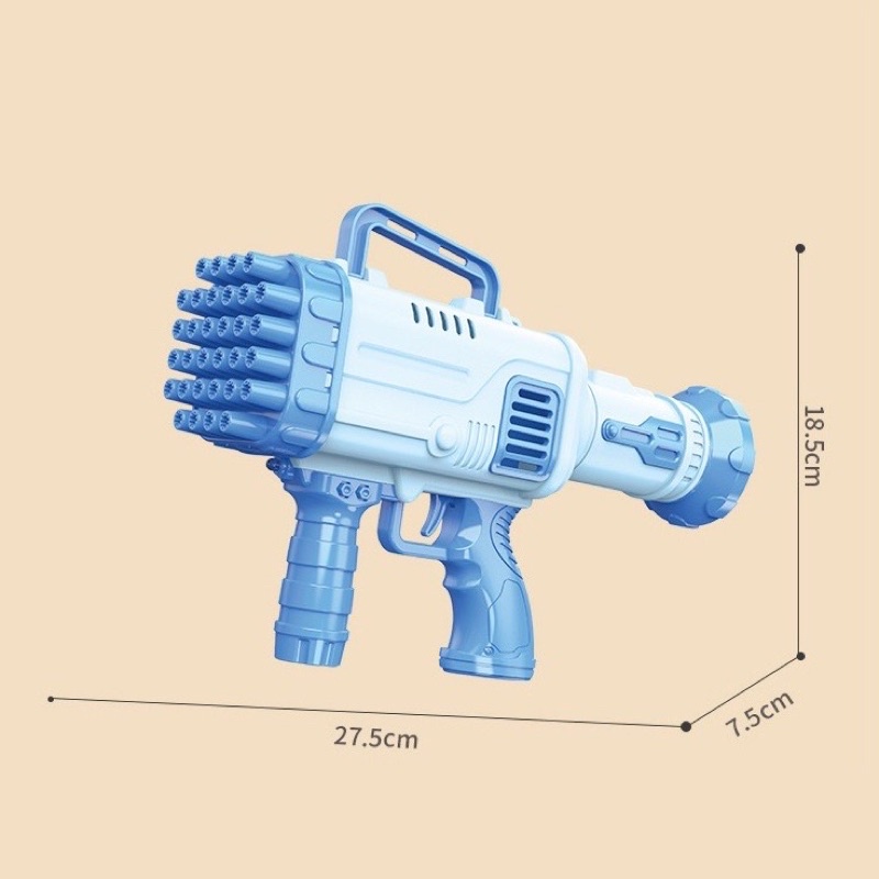 Súng bắn bong bóng 32 nòng siêu mạnh tặng kèm lọ nước xà phòng - đồ chơi trẻ em, quà tặng bé