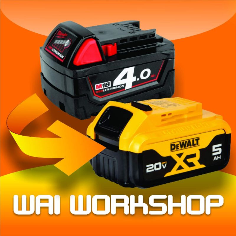 Đế chuyển Milwaukee M18 sang Dewalt XR