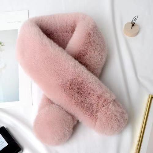 Khăn Quàng Cổ Lông Thỏ Màu Sắc Mới Năm 2021 Phong Cách Hàn Quốc Dễ Phối Đồ Dành Cho Nữ Sinh