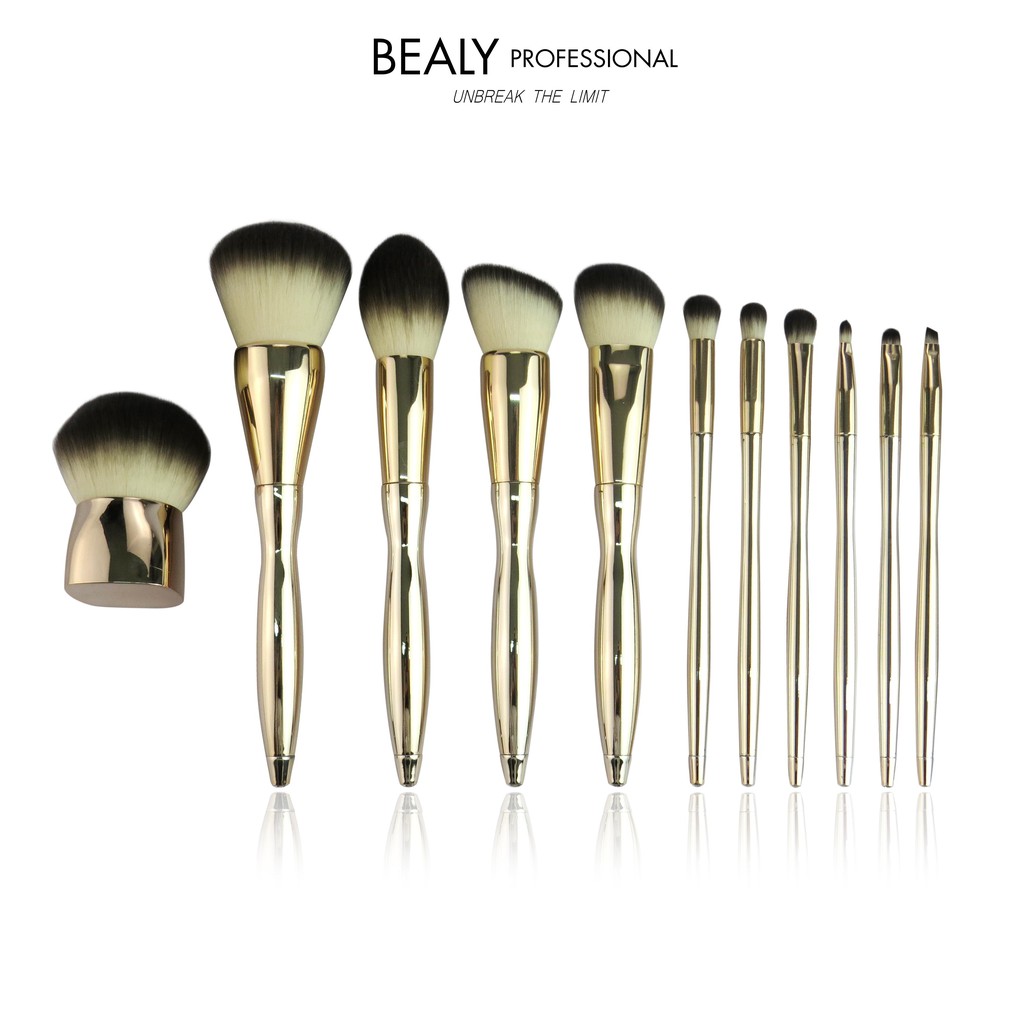 [Mã LT200 giảm 200K đơn 699K] Bộ Cọ Trang Điểm Gold Beauty Eo Thon BEALY 11C