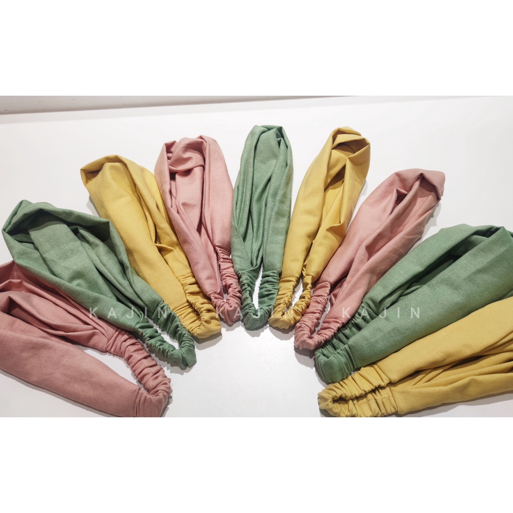 Băng đô vải linen bột