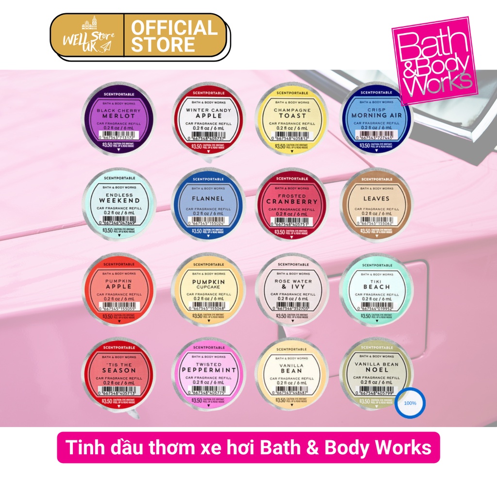 Tinh dầu thơm xe BATH AND BODY WORKS (BBW) 6ml - Bill Mỹ