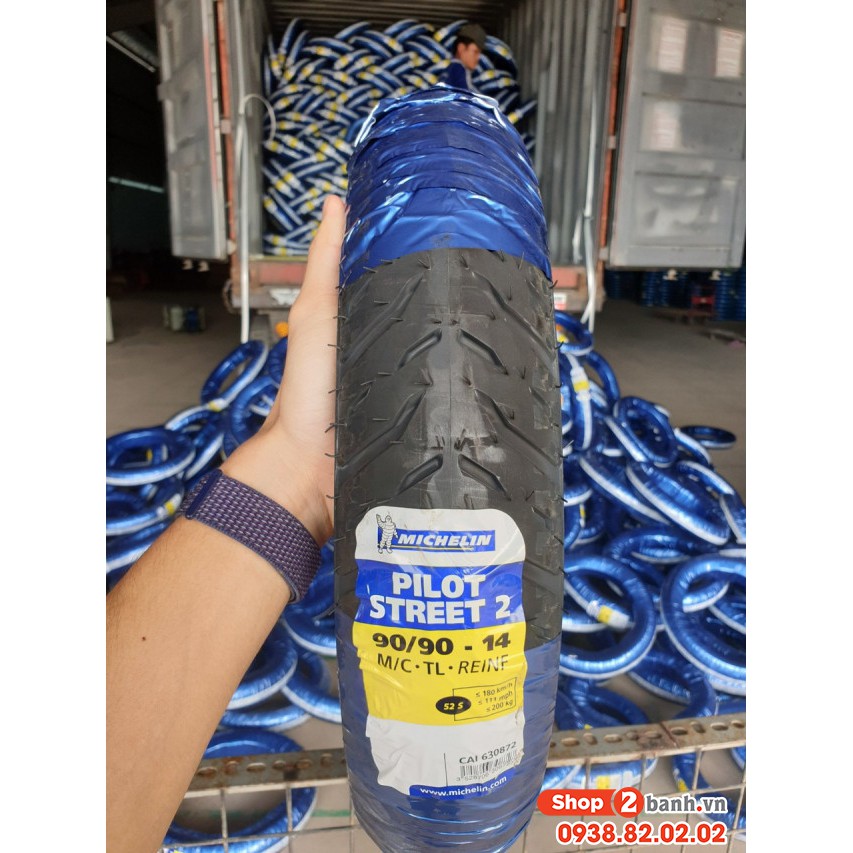 Lốp  Michelin pilot street 2  các size 70/90-14;80/90-14;90/90-14;100/90-14;80/90-16 dành cho xe tay ga