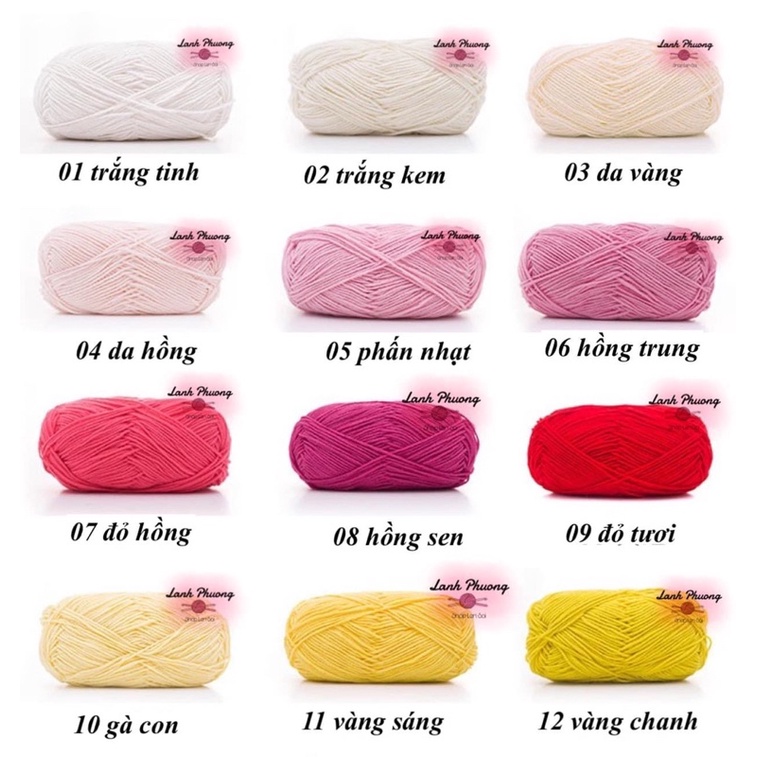 Len Baby Yarn Đám Mây Nhỏ Hàng Chuẩn Đan Móc Đồ Len Em Bé (bảng 2)