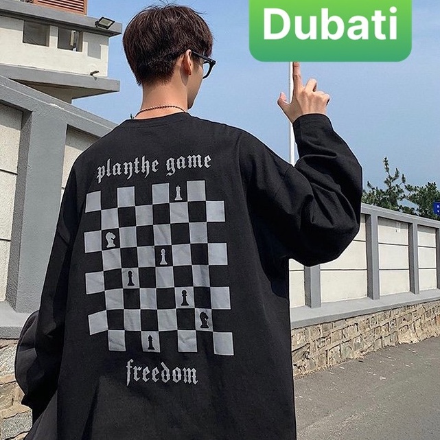 ÁO SWEATER - NỈ CHUI NAM NỮ FROM RỘNG HÌNH CỜ VUA PHONG CÁCH UNISEX- DUBATI FASHION