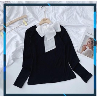 {Xưởng sale lỗ - sl có hạn} ÁO LEN TĂM CỔ NƠ XINH XẮN