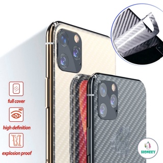 Miếng dán nhám họa tiết vân sợi carbon bảo vệ mặt toàn vẹn sau điện thoại iPhone 12 11 Pro Max X XS Max XR 8 7 6 6s Plus