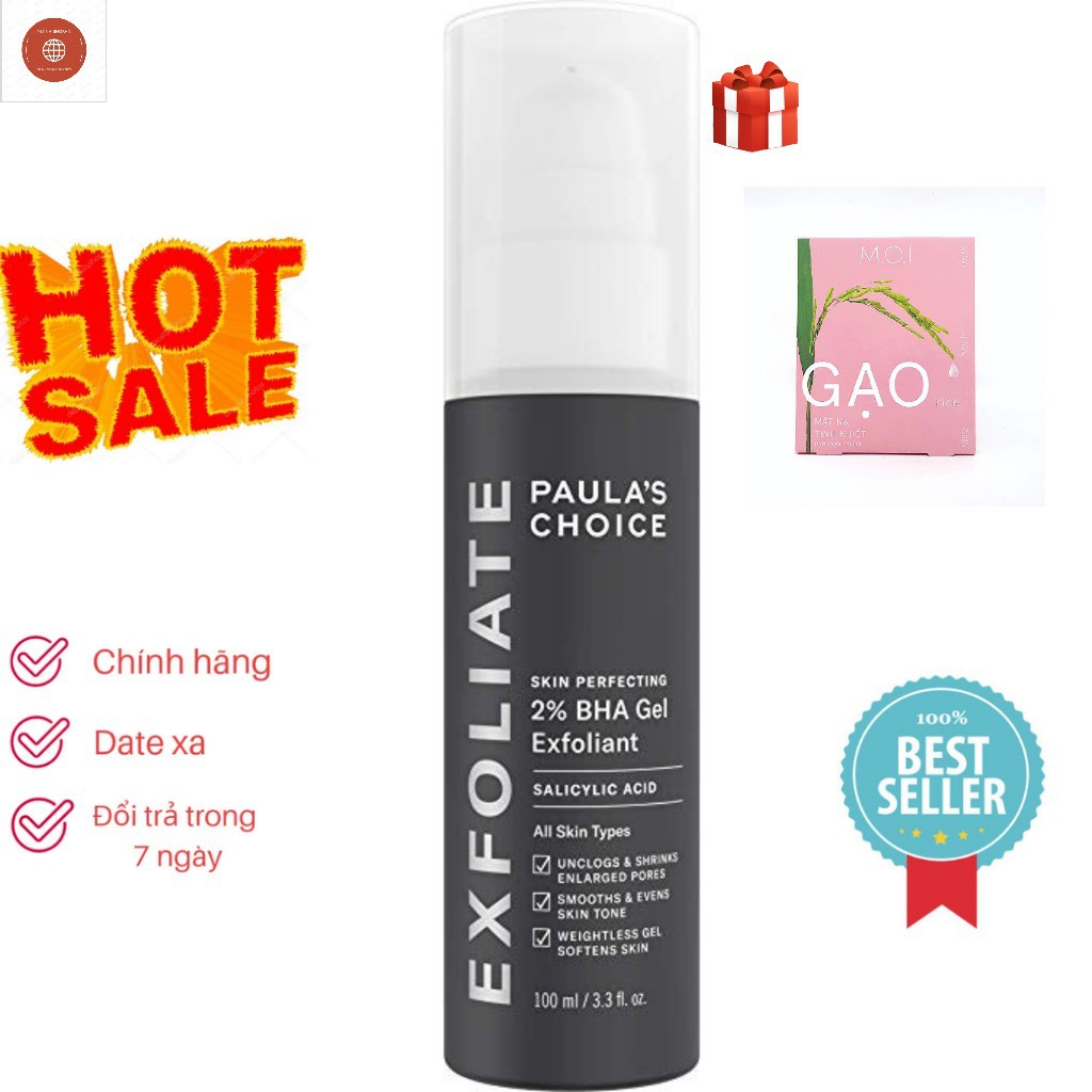 [CHÍNH HÃNG] Gel loại bỏ tế bào chết,tăng khả năng hấp thu Paula's Choice Skin Perfecting 2% BHA Gel Exfoliant 100ml