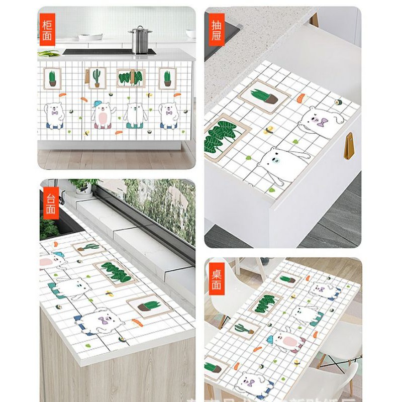 1 mét decal tráng nhôm hoạt hình khổ 60cm keo sẵn