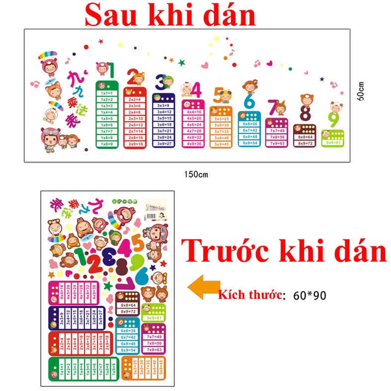 Decan dán tường, decan bản chữ cái cho bé LC6002