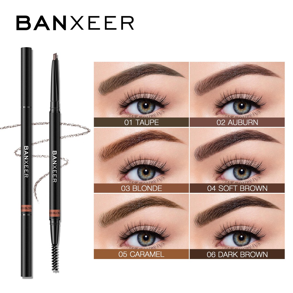 Bút Chì Kẻ Lông Mày BANXEER Đầu Mịn Có Cọ Chải 6 Màu Khác Nhau 14g | BigBuy360 - bigbuy360.vn