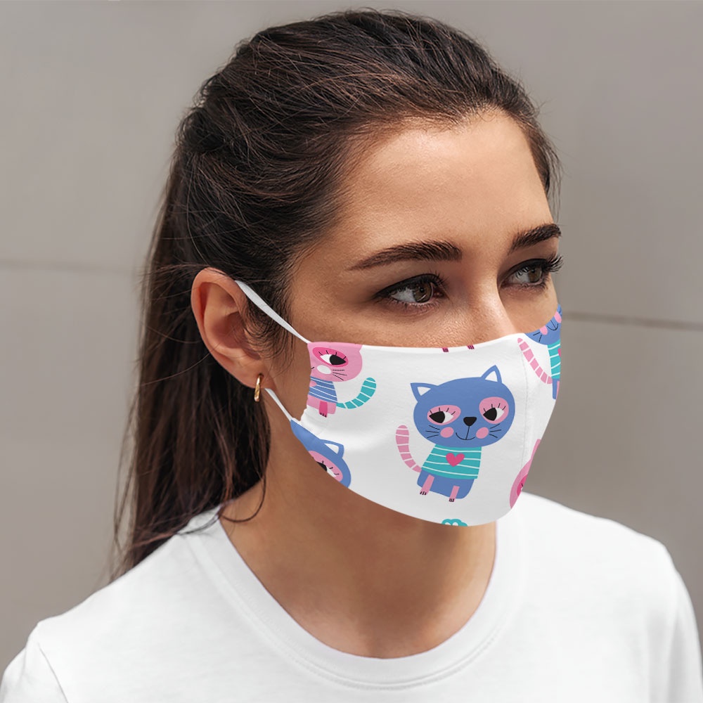 Khẩu trang đáng yêu dễ thương hoạt hình vui nhộn cute trẻ em Hình Đẹp CARTWELL không đau tai chất liệu vải mềm kháng khu
