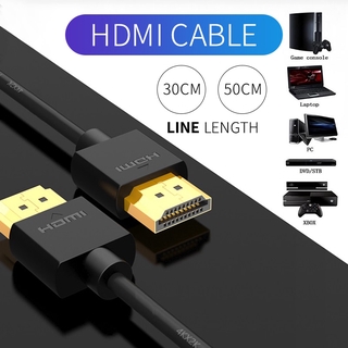 HDMI Cable Phiên bản 2,0 HDMI Cable-Thin Square đầu tốc độ cao hỗ trợ Ethernet video 4K 2160p 1080p 3D Full HD 30cm 50cm