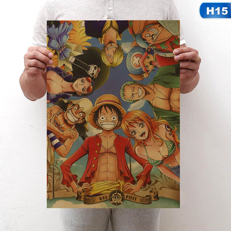 Hình dán trang trí tường phim hoạt hình One Piece