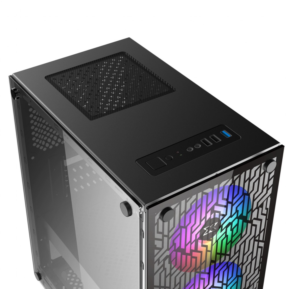 Vỏ Case XIGMATEK NYX 3F (EN43057) - M-ATX, 2 SIDE TEMPERED GLASS, KÈM 03 FAN XIGMATEK X20F