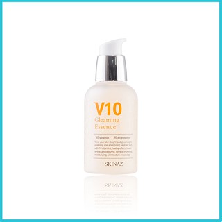 Tinh Chất  V10 Gleaming Essence Skinaz 50ml - Cải thiện da xỉn màu và nhược điểm của da bằng cách tái tạo làn da thực sự