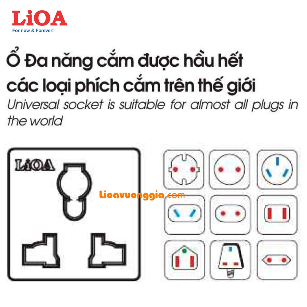 Ổ cắm nối đa năng LiOA chân cắm dẹt - ONCD