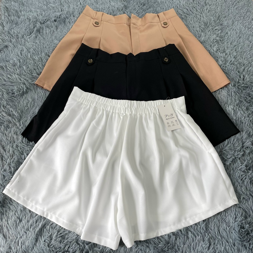 Quần Short Nữ Bigsize Lưng Cao Ống Rộng Tôn Dáng,Quần Đùi Nữ Cạp Cao Chất Tuyết Mặc Thoải Mái QM