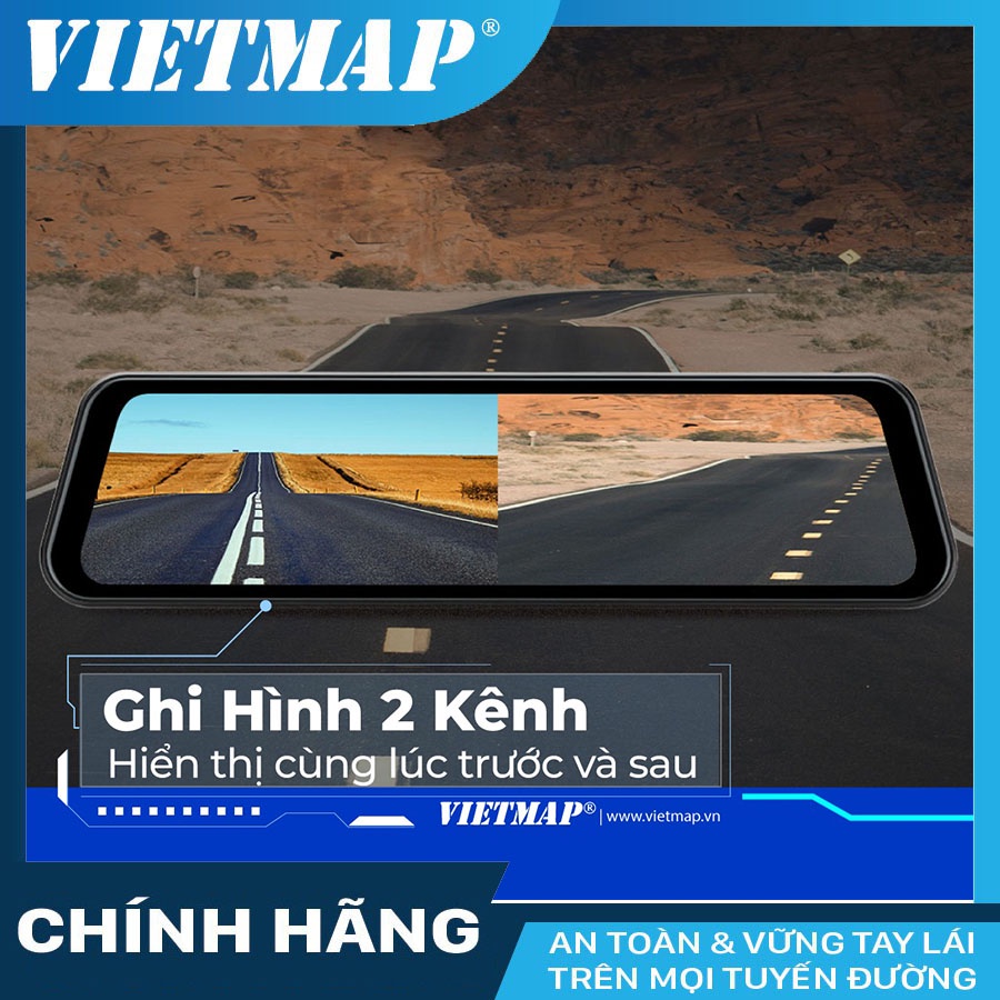Camera hành trình VIETMAP G40 cho xe ô tô GPS Wifi Cảnh báo tốc độ