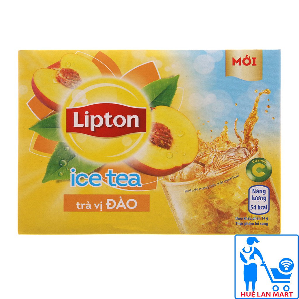 [CHÍNH HÃNG] Trà đào Lipton Ice Tea Hộp 224g (14g x 16 gói)