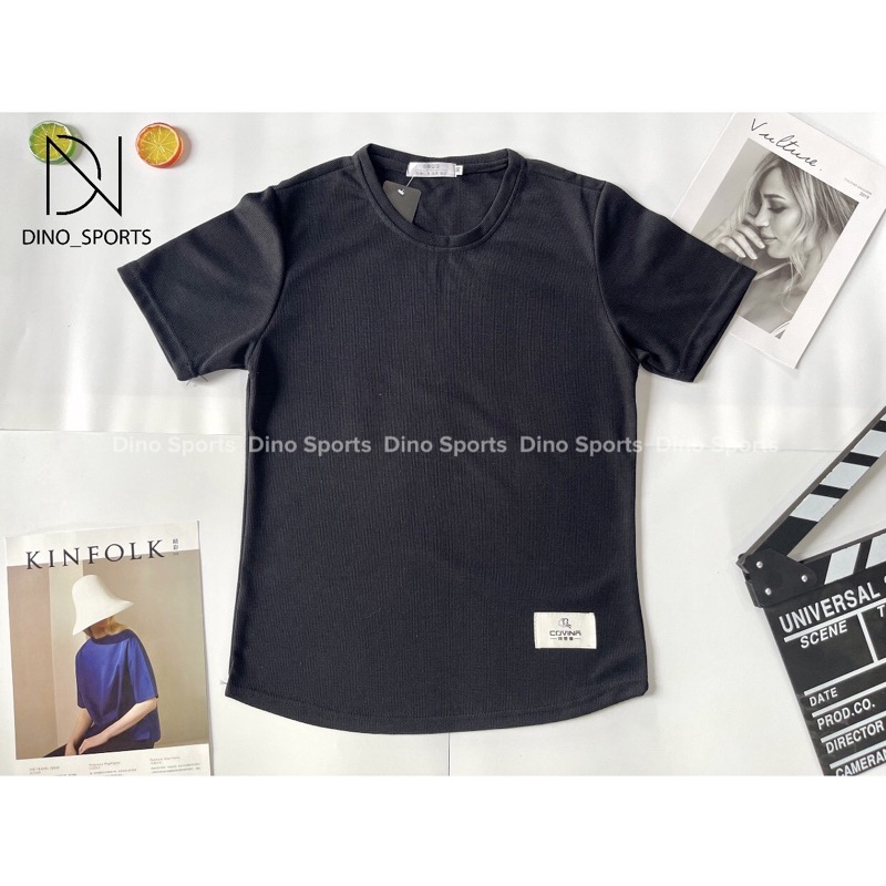 Áo thun nam DINO SPORTS áo phông nam tay ngắn cổ tròn chất thun cotton tổ ong xuất nhật co giãn 4 chiều