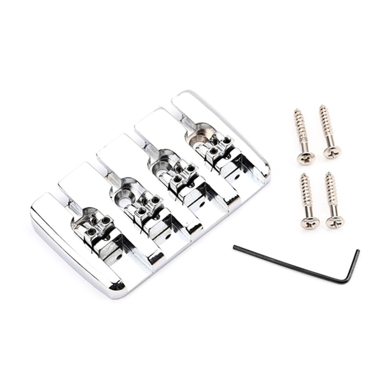 Ngựa Đàn Bằng Kim Loại Cố Định Kèm Cờ Lê Và Ốc Vít Cho Đàn Guitar Điện 4 Dây