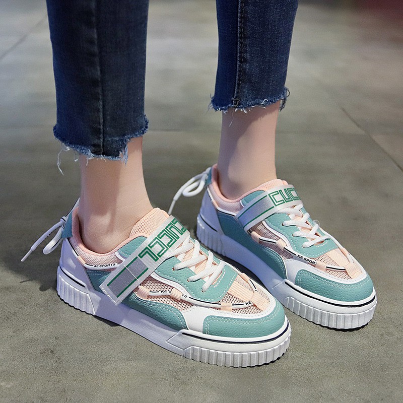 Giày thể thao nữ trắng đế bằng giá rẻ cao cấp giày sneaker nữ trắng hot trend AZUKA - D1