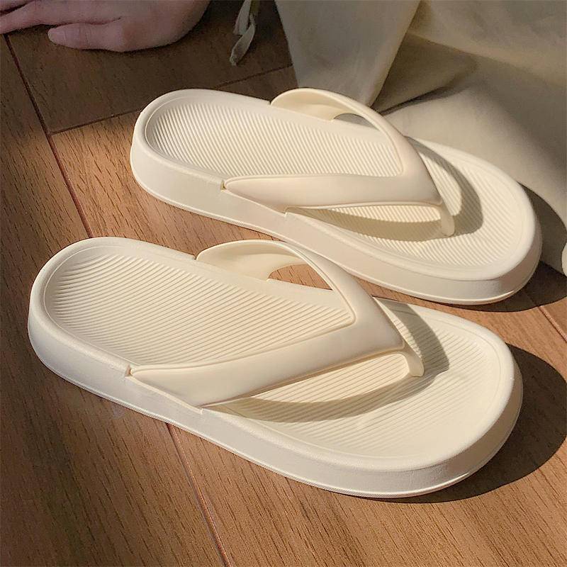 Dép xỏ ngón màu trơn đế dày xixitiao chất liệu EVA êm nhẹ chống trượt