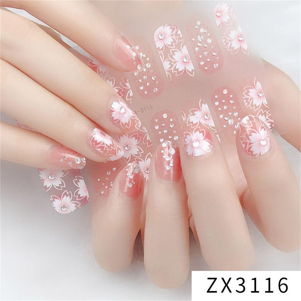 BSUNS Miếng Dán Trang Trí Móng Tay 3D Lấp Lánh DIY