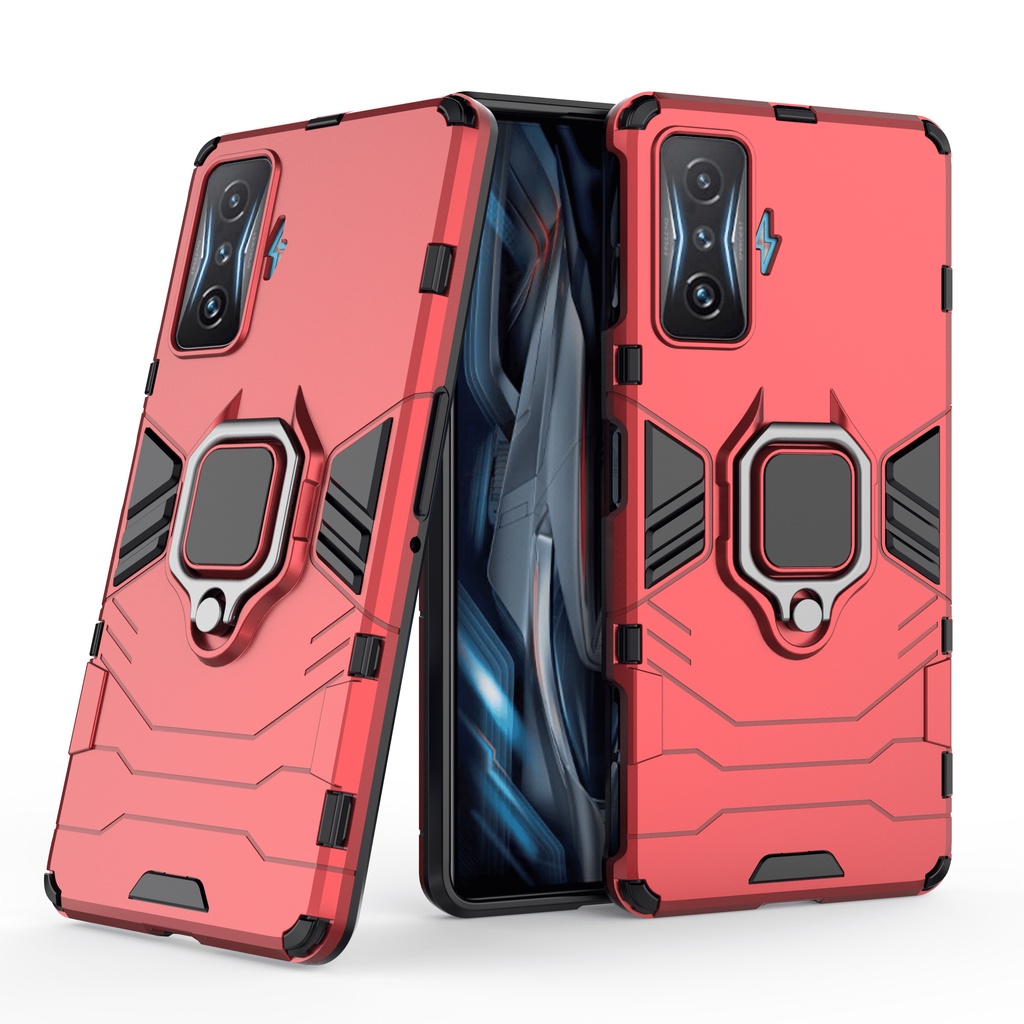 Ốp lưng Poco F4 GT / Redmi K50 Gaming Iron Man Iring chống sốc giá đỡ mặt lưng xem phim