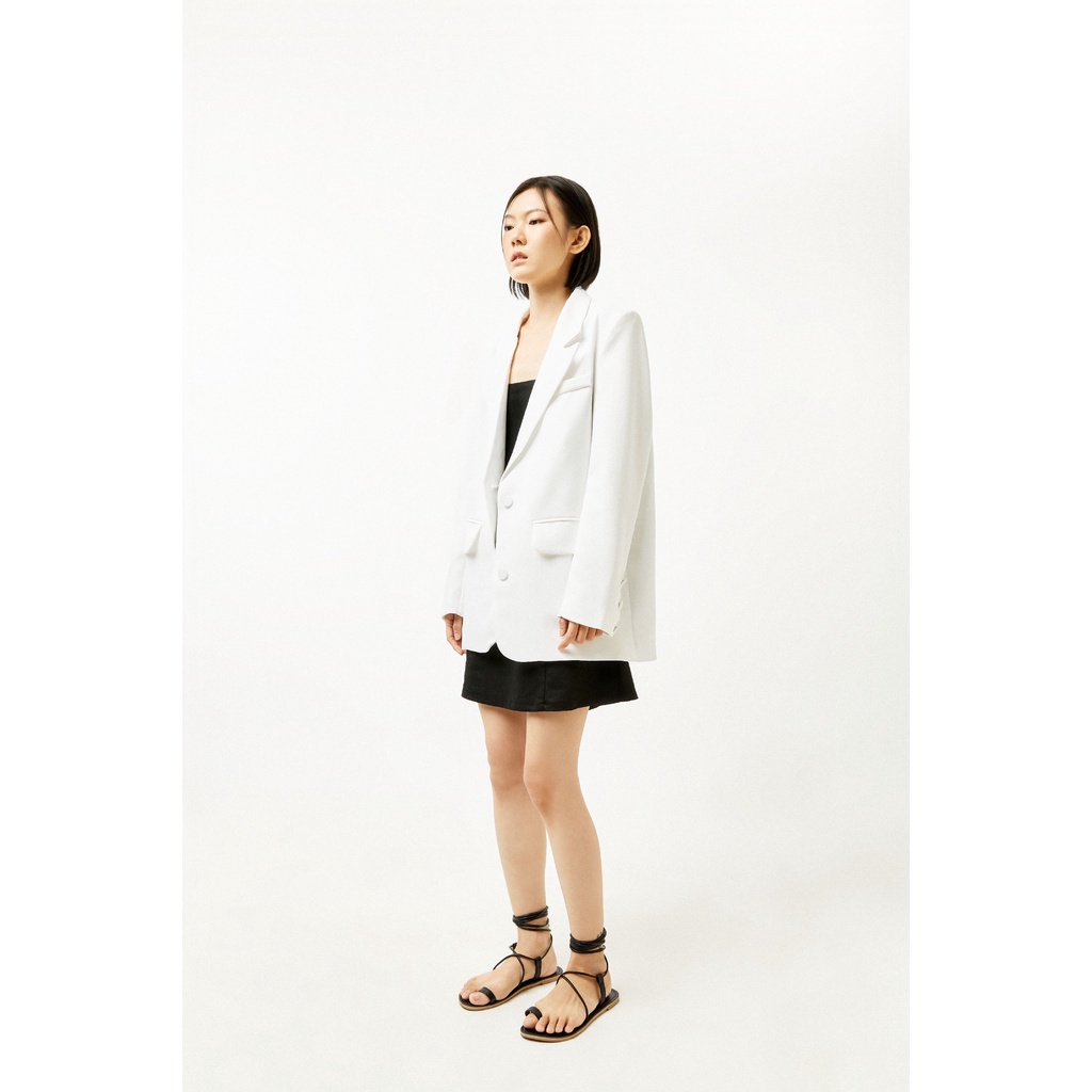 DOTTIE - Áo vest dáng rộng nữ trắng T0483