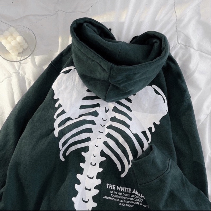 Áo khoác hoodie nam nữ hình bộ xương 2 màu siêu hot
