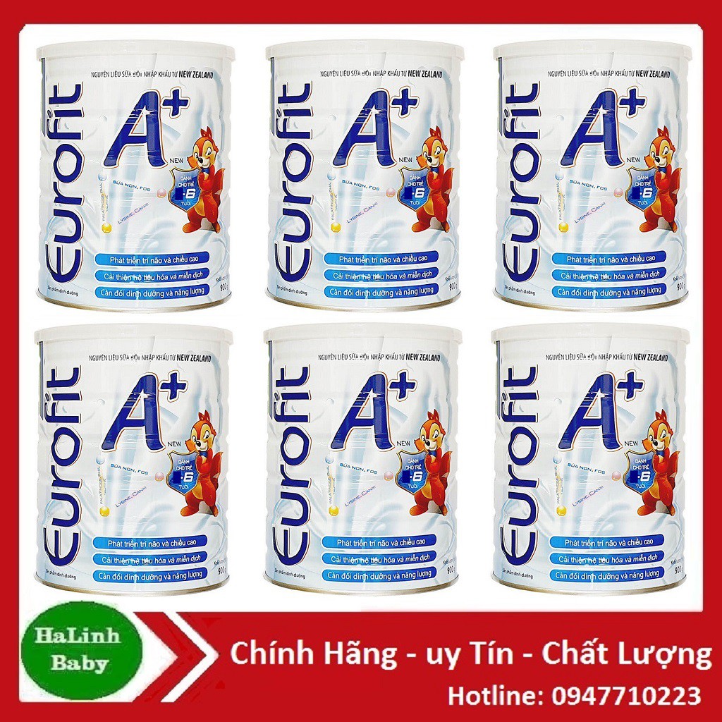 Combo 6 Lon Sữa Eurofit A+ 900g [Date 2023]