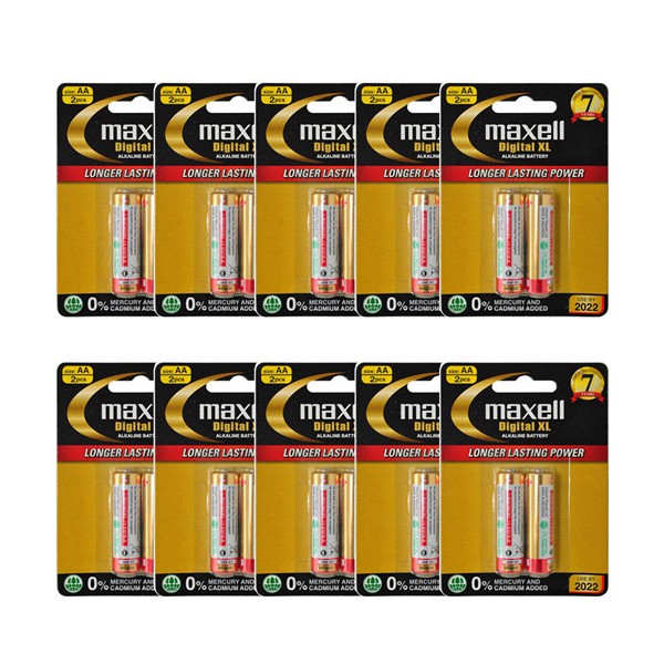 pin aa maxell alkaline 20 viên