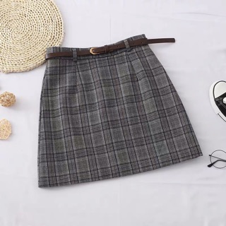 Chân váy kẻ caro basic
