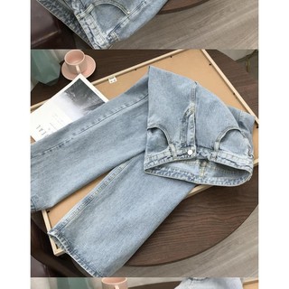 QUẦN JEANS - CẠP CAO - ỐNG RỘNG
