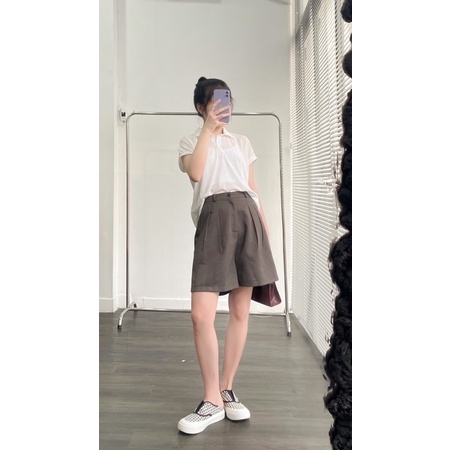 Quần ngắn xếp ly thun sau MONET SHORTS