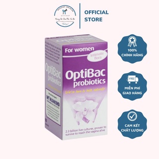 Men vi sinh Optibac tím giảm viêm phụ khoa cho phụ nữ và mẹ bầu