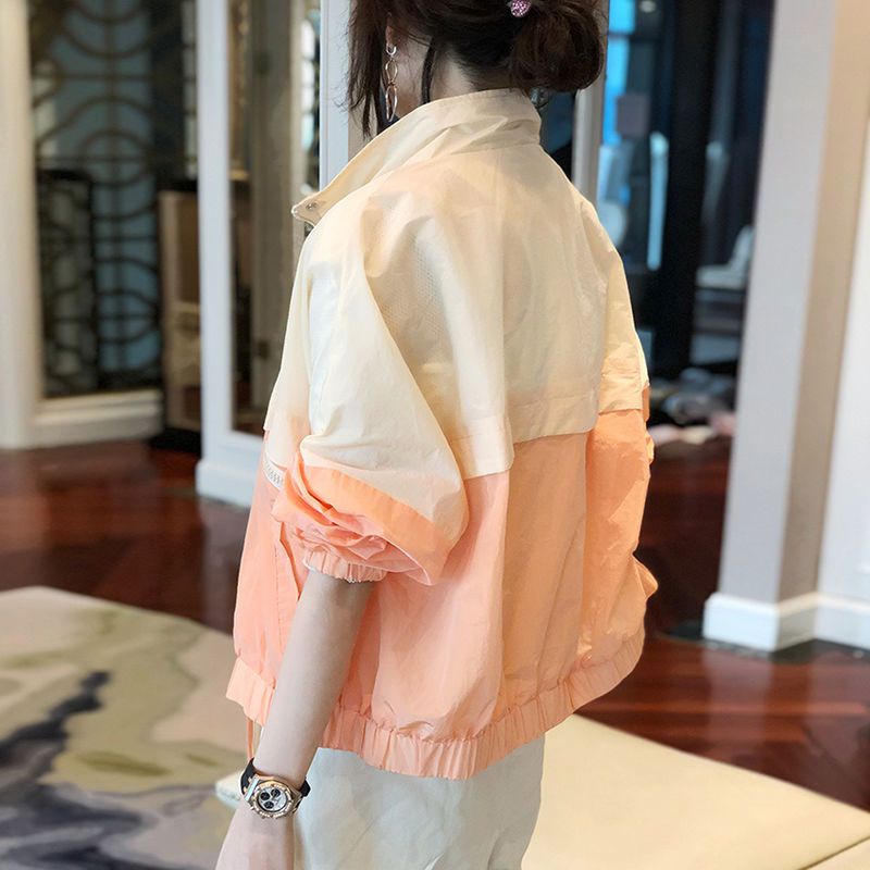 Áo khoác bóng chày cardigan ngắn dáng rộng chống nắng phong cách xuân hè 2022 cho nữ