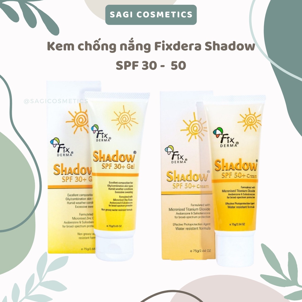 Gel Chống Nắng Toàn Thân Fixderma Shadow SPF 50+ 30+ (75g)