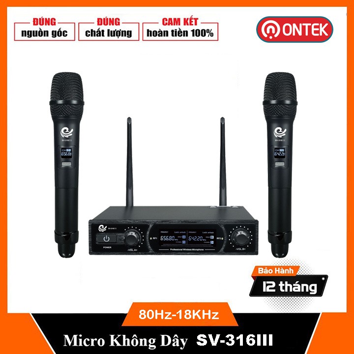 Bộ Micro KARAOKE không dây Chính hãng Ontekco E6/ E8/ MV02  - Chuyên Dụng cho Loa kéo, amply, gia đình - Bảo hành 1