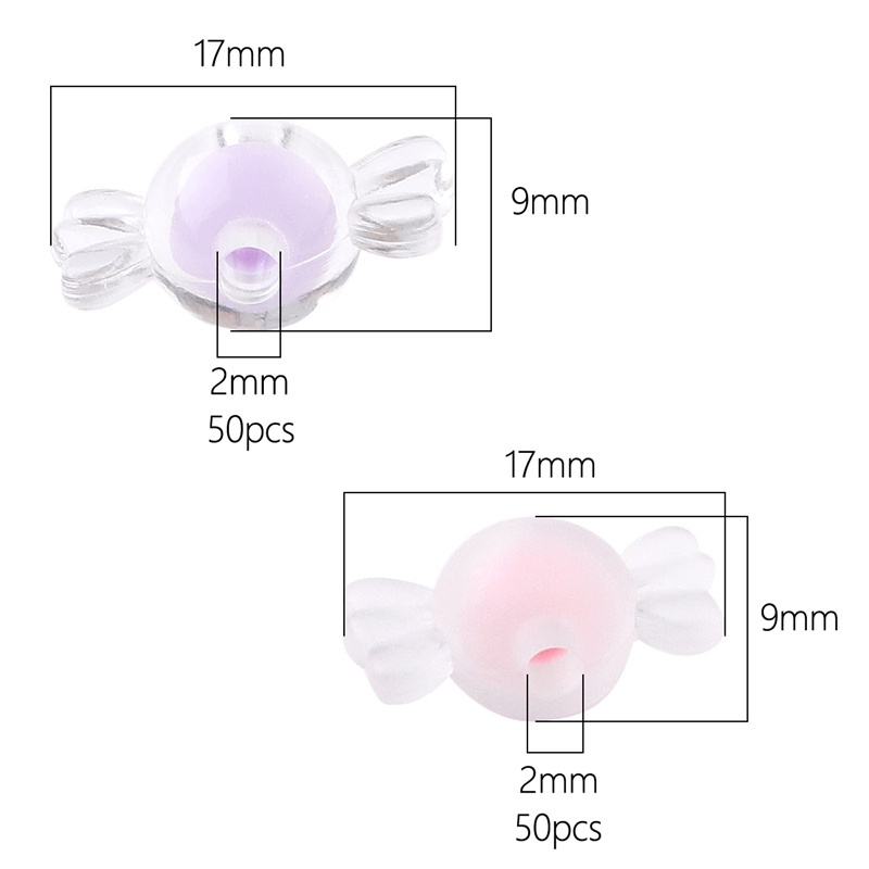 Hạt nhựa Beadia trong suốt màu kẹo làm trang sức thủ công tiện lợi