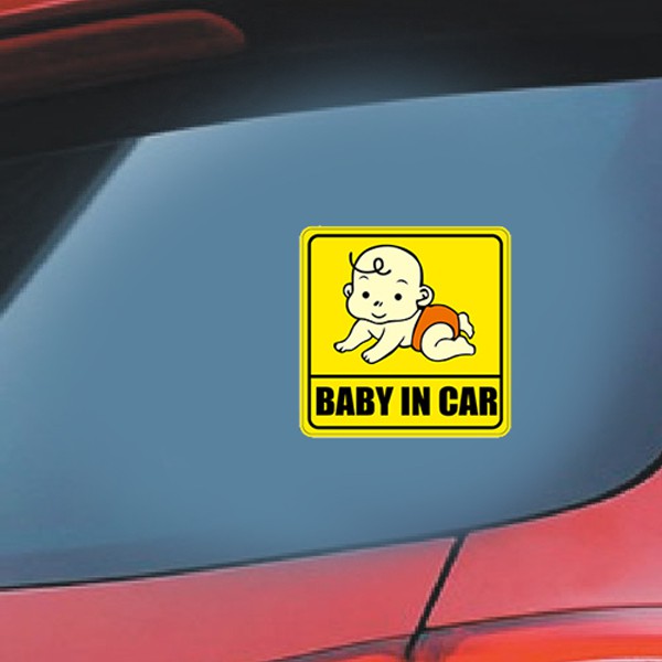 Miếng dán phản quang xe ô tô Baby In Car tiện ích Hando